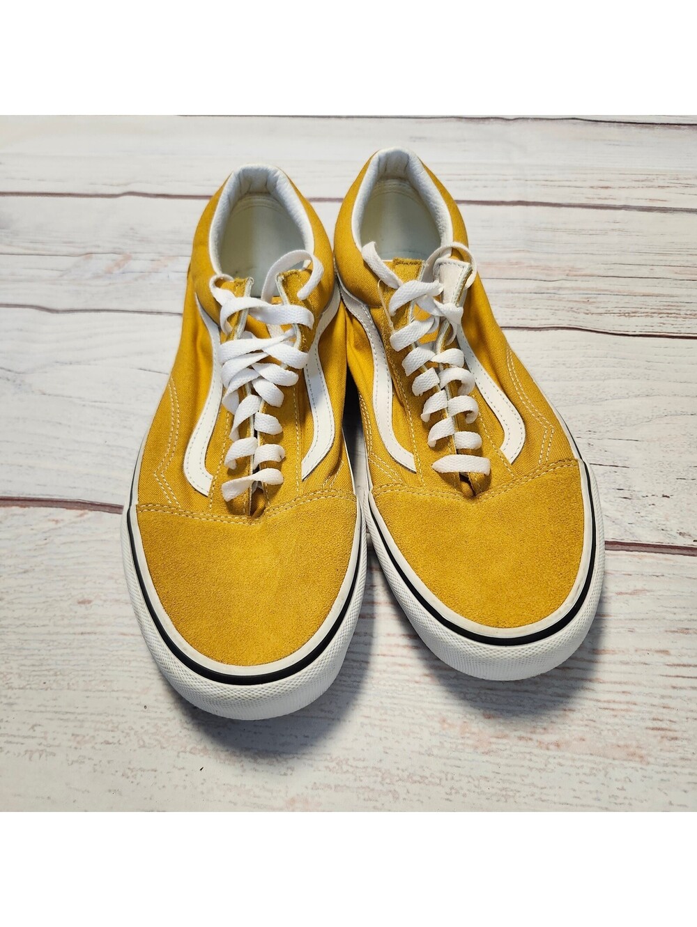 Vans Old Skool Yellow Suede Skate Shoes Men's Size 11